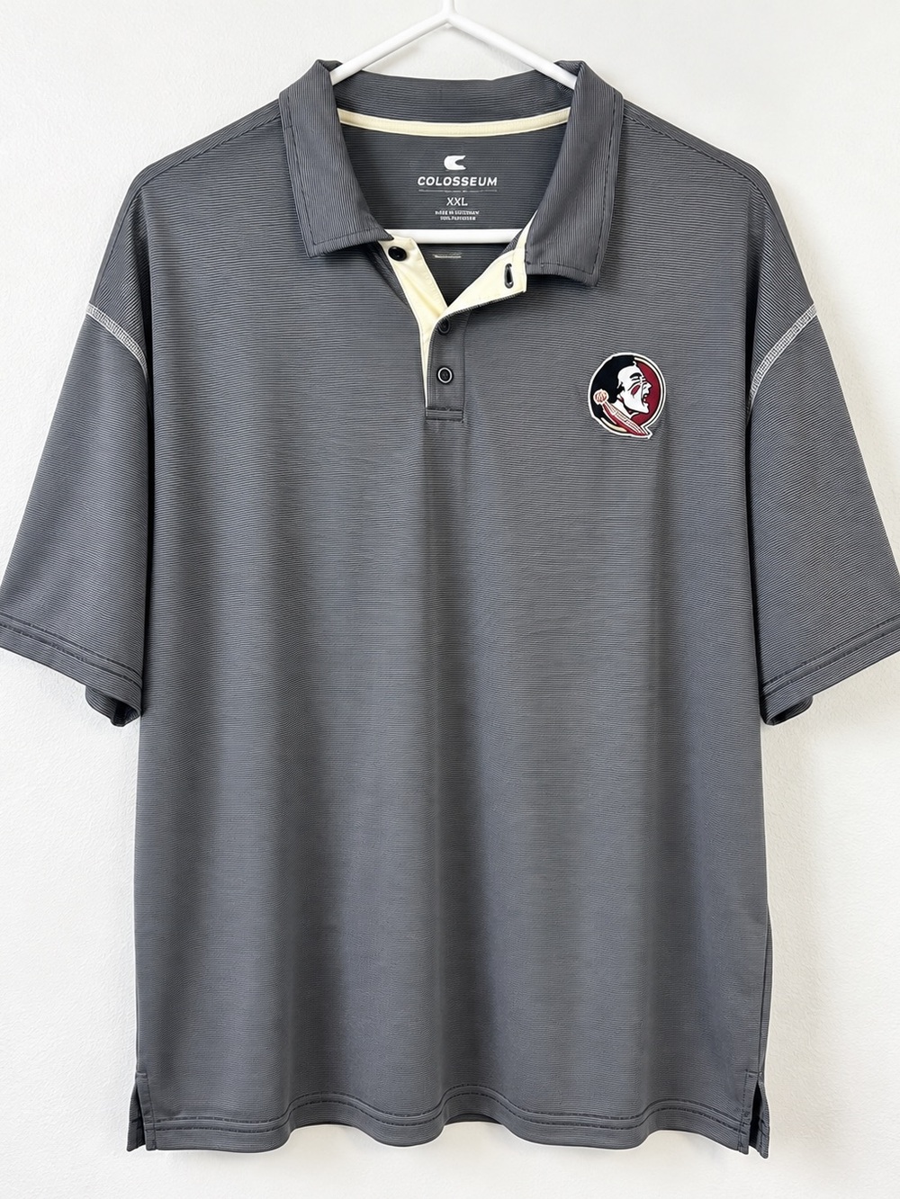 Florida State Seminoles FSU Colosseum Polo Shirt Gray XXL Mens